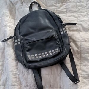 Square Riveted Leather Look JC Penney Small Backpack